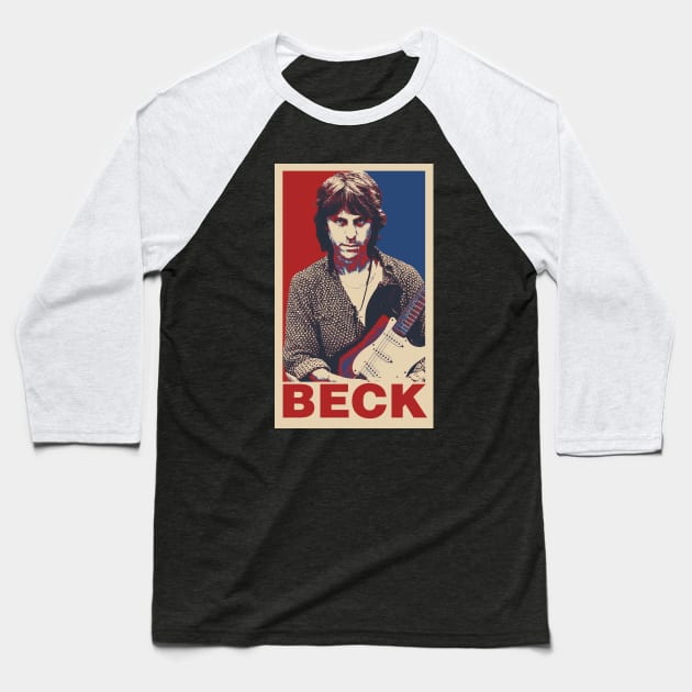 Jeff Beck Pop Art Style Baseball T-Shirt by mia_me